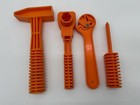 LOT of (4) Little Tikes (?) Workbench Orange Replacement Tools Hammer Wrench + — photo 1