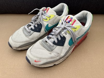 Nike Air Max 90 EOI Gr. 49,5 Grau/Summit White/Schwarz/Turquoise DA5562-001