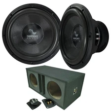Harmony Audio HA-C124 Competition Dual 12" Sub 2200W Slot Ported Sub Box