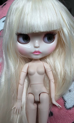 Mode Neo Blythe Puppe nackt individuell glänzend Gesicht blonde Haare Perücke große Augen BJD Toys