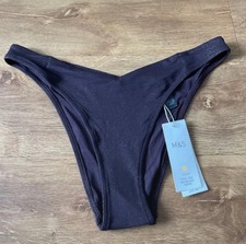 Marks & Spencer Coffee mix  ‘High Leg Brazilian’  Bikini Bottoms Size 14 NEW