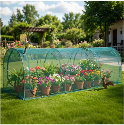 Portable Crop Cage with Zipper Doors - Protect Your Veggies & Fruits!