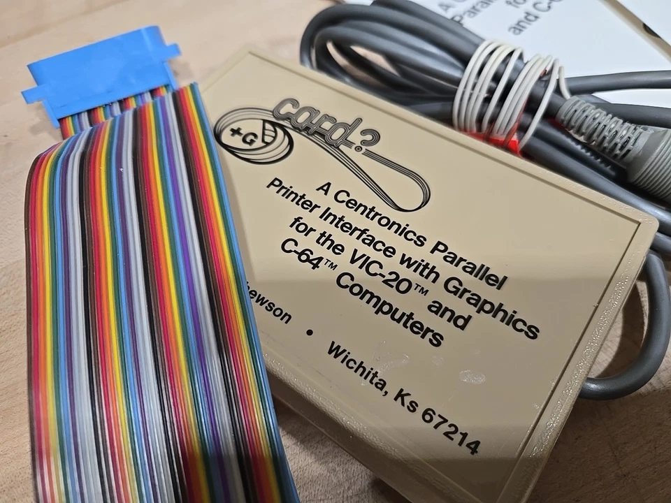 Vintage Printer Interface Vic-20 C-64 Cardco Cardboard Box Manual Commodore - Image 3 of 4