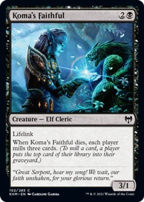 Koma's Faithful~102/285~NM~(KHM) - Kaldheim~MTG