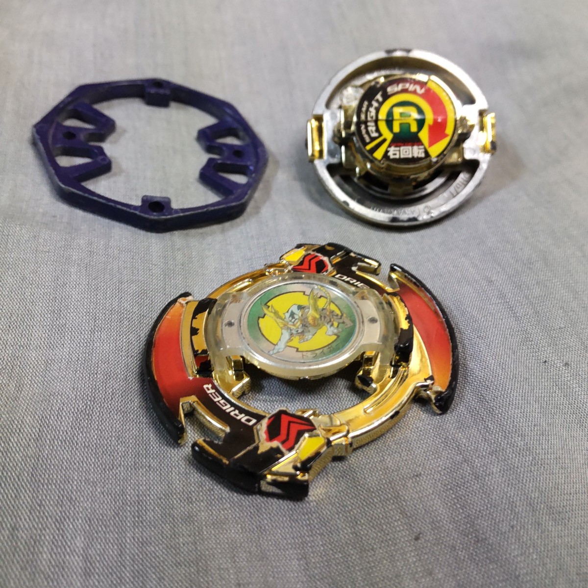 Driger S Gold (blue eight-wide WD) - Beyblade Fukubako 2001 Ray 