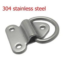 Folding Deck Pad Eyes Pull Ring Tie Down 304 Stainless Steel Point Anchor Plate