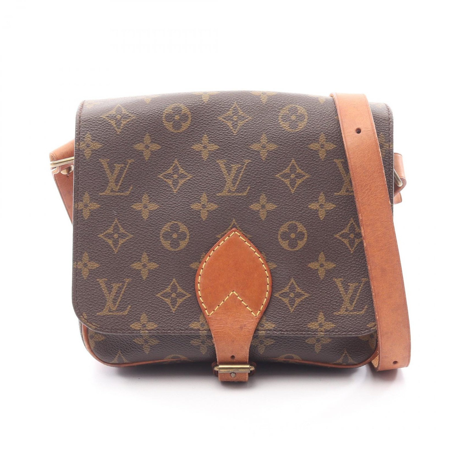 LOUIS VUITTON Cartouchiere MM Shoulder Bag M51253 Monogram canvas leather Used
