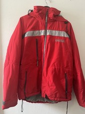 Silversea Expedition Ship to Shore 3 In 1 Parka Jacket Zip Snap Red Large