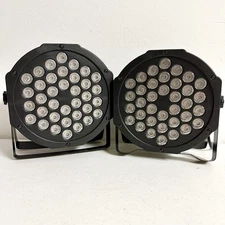Set Of 2 36 Led Par Stage Light Rgb Disco Party Lights Lamp Dmx Dj Effect