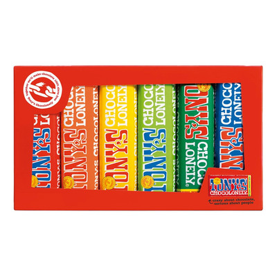 TONY'S CHOCOLONELY - Rainbow Tasting Pack 6Er Set 288 G - Geschenkverpackung Mit