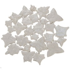 250g Maple Leaf Ceramics Mosaic Tiles, 2.2 - 4 Cm Bulk Mosaic Tiles, White