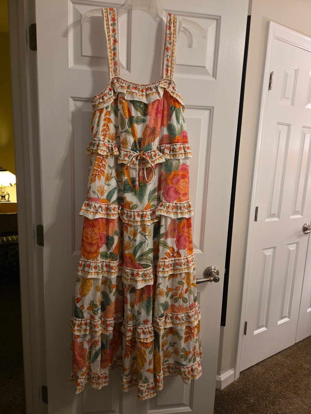 Farm Rio Square-Neck Tiered Ruffle Dress - image 2