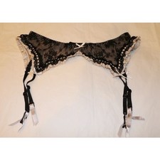 Victoria  s Secret Lace Ruffle Garter Belt