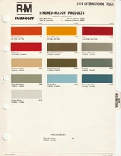 1974 INTERNATIONAL HARVESTER TRUCK IH SCOUT PAINT CHIPS R-M