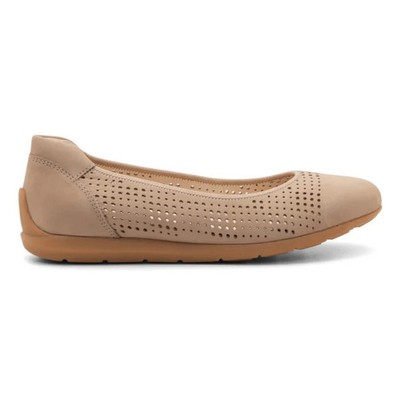 Ara Women's Sarah Perf Flat Shoe - Sand, Size 11 US