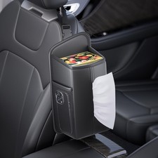 Car Tissue Holder for Front Seat, Headrest Organizer with 2 Side Mesh Pockets...