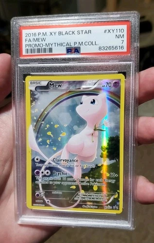 Mew XY110 Holo Black Star Promo Card 2016 PSA7