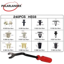 HE03car 2pcs IHE03-240D2R32 push pin rivet 1piece 6inscrewdriver set240pcs