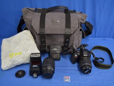 Nikon D5100 16.2 MP Digital SLR Camera w/extras - Black