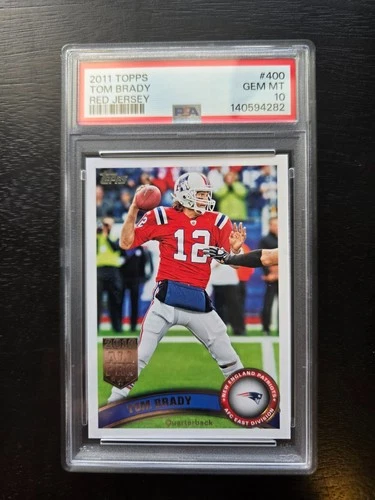 2011 Topps Red Jersey Tom Brady PSA 10 Gem Mint #400