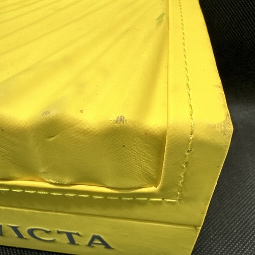 Invicta Watch Box 6.5" Box Only Yellow Case - Picture 2 of 5