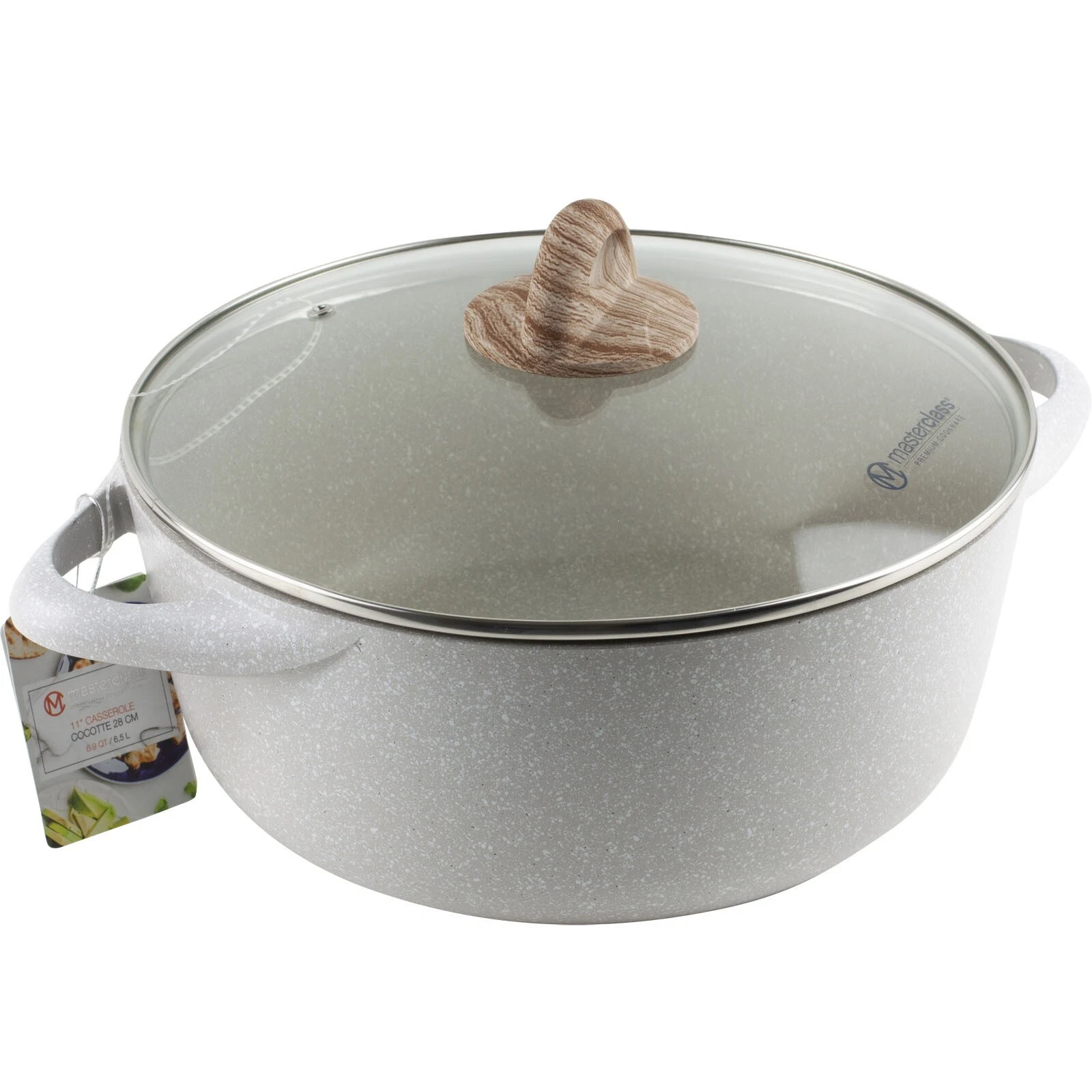 Masterclass Premium Cookware Collection 11" Casserole Pan Pot 6.9 qt Speckled