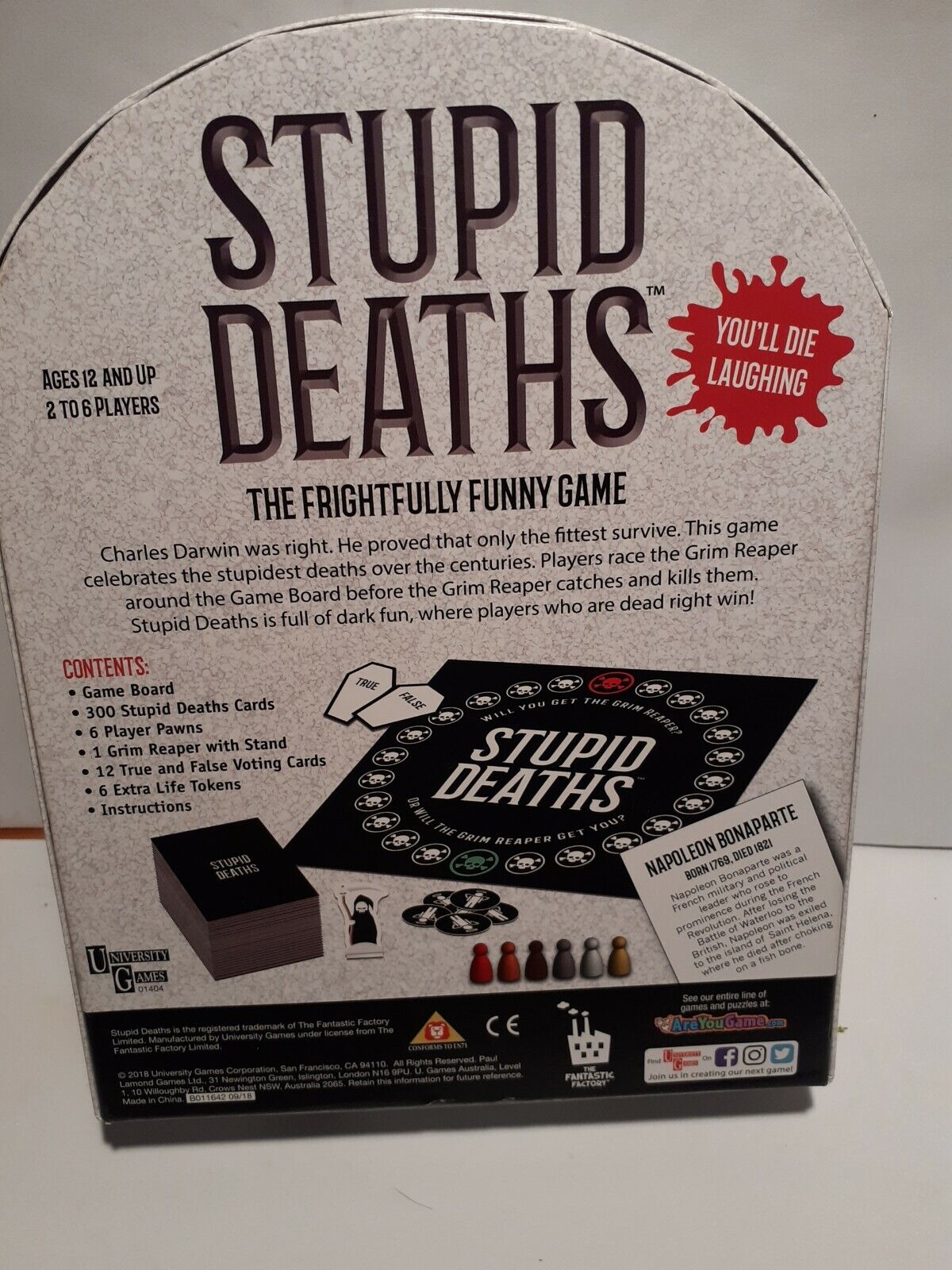  University Games  Stupid Deaths The Party Game, for