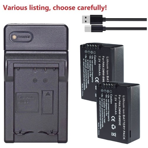 Batterie ou Chargeur pour Panasonic DMW-BMB9E BMB9 Lumix DMC-FZ72 FZ100 DMC-FZ62 - Photo 2 sur 49