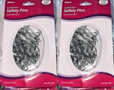 Lot of 2 Allary 1 1/2" Crafter's Safety Pins, Sewing, Quilting, Crafting 110 Pcs