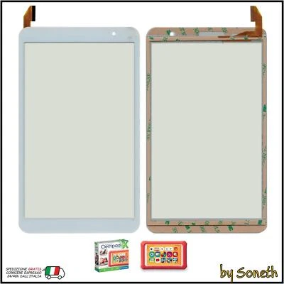 VETRO TOUCH SCREEN PER CLEMENTONI CLEMPAD REVOLUTION V58978 16628