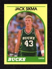 1989-90 NBA Hoops #57 Jack Sikma Milwaukee Bucks Sonics HOF NBA Card NM/MT-MT