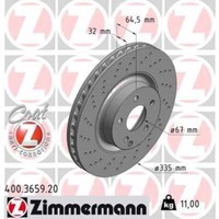 Zimmermann 2X Bremsscheibe Vorne Ø335 Mm FüR Mercedes-Benz S-Klasse W221 C216