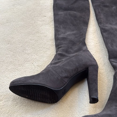 Stuart Weitzman Highland Over The Knee Boots in Praline Suede Size 8 - Picture 10 of 16