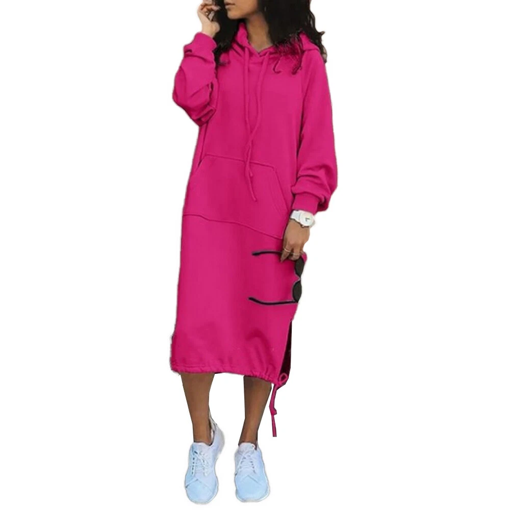 Robe Sweat Shirt Capuche Manches Longues Pull Robe l gante Et