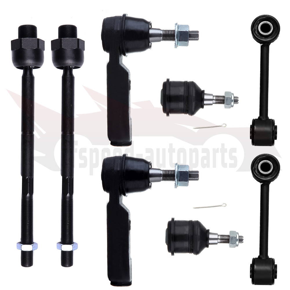 8pcs For 2002-2005 Jeep Liberty Front Sway Bar Lower Ball Joints Outer Tie Rods