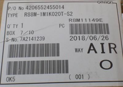 1 x Omron Servomotor R88M-1M1K020T-S2