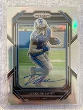 D'andre Swift 2022 Prizm Blue Ice 19/99 & Silver Auto & All Out Mojo 22/25 #321