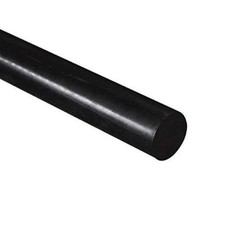 HDPE High Density Polyethylene Round Rod, Black 30mm Diameter x 100mm