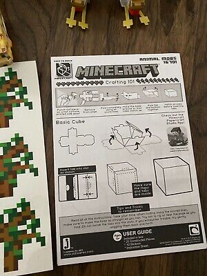 Used LARGE LOT Minecraft Papercraft Animal Mobs Mixed Lot