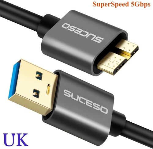 SUCESO 5Gbps USB 3.0 A to Micro B Universal Compatible Hard Drive 0.5m Cable - Afbeelding 1 van 7