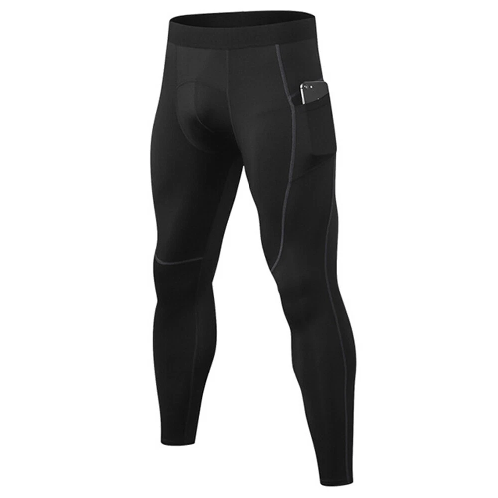Men's GYM Leggings Compression Base Layer Thermal Tight Running Pants Quick Dry