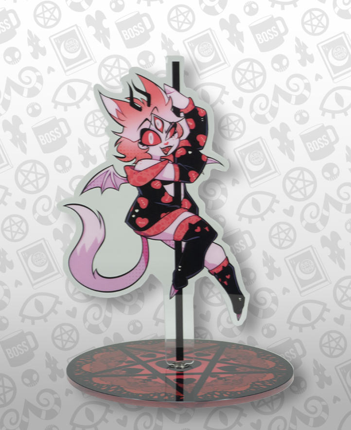 Vivziepop Helluva Boss Valentines Emberlynn Spinning STANDEE