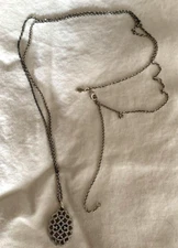 Authentic Pandora Silver Shimmering lace Pendant necklace 390358CZ-90 35.4"  NEW