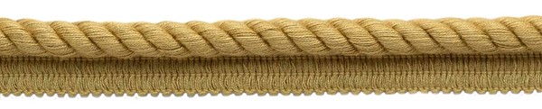 Twisted Rope Cord Mit Lip Golden Beige Color# E16C 8 Yards-image