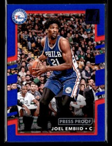 2017 Panini Donruss Basketball Press Proof Blue Joel Embiid #112