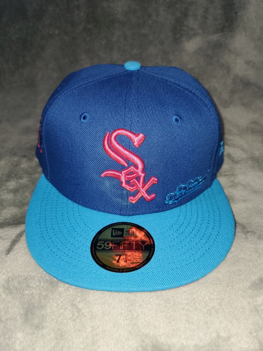 NEW ERA 59 FIFTY CHICAGO WHITE SOX BLC BLUE RASPBERRY FITTED HAT