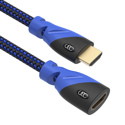 High Speed HDMI Extension Cable - 20 Ft - Male to Female Connector 4K HDMI New