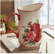 The Pioneer Woman Cheerful Rose 2.54-Quart Ceramic Pitcher *FREE SHIPPING*