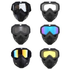 Retro Individual Motorcycle Open Face Helmet with Goggle Mask Four Season Unisex