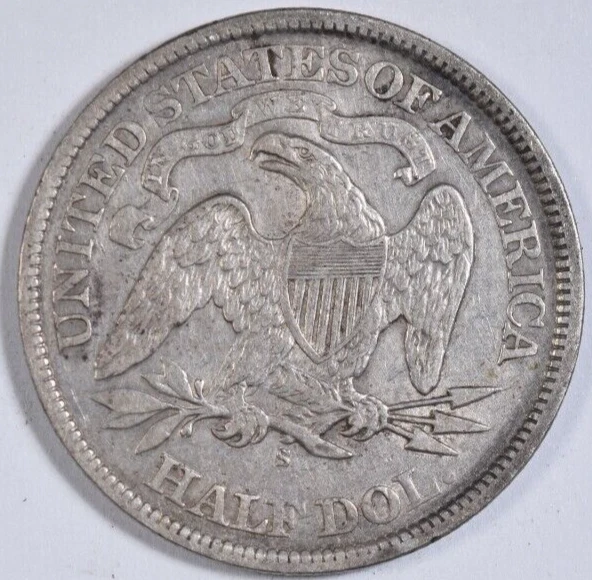 Medio dólar libertad sentada 1868-S ~ negrita ¡XF! INV#2 Foto 2 de 2